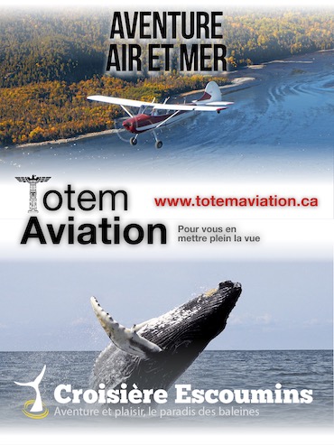 Forfait Air et Mer, Totem Aviation et Croisière Escoumins